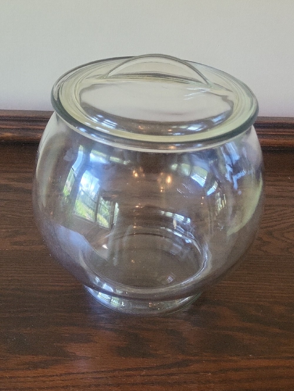 Mid-Century PYREX Clear Glass Apothocary Jar with Lid